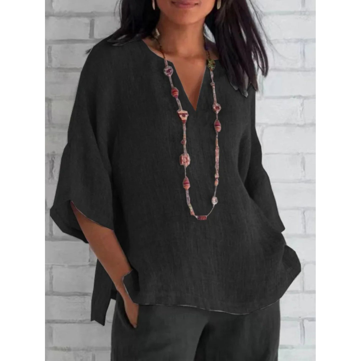Marina® | Women'S Blouse Made Of Cotton And Linen