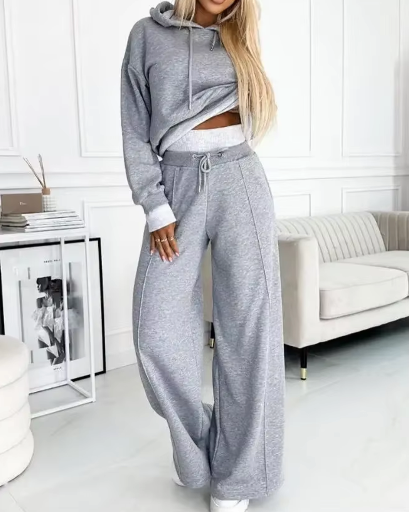Nora | Two piece set with hoodie and wide leg pants