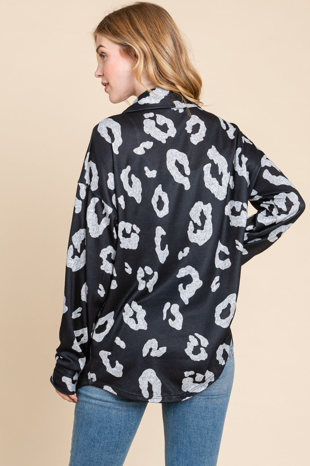 Raquel | Animal print buttoned cardigan