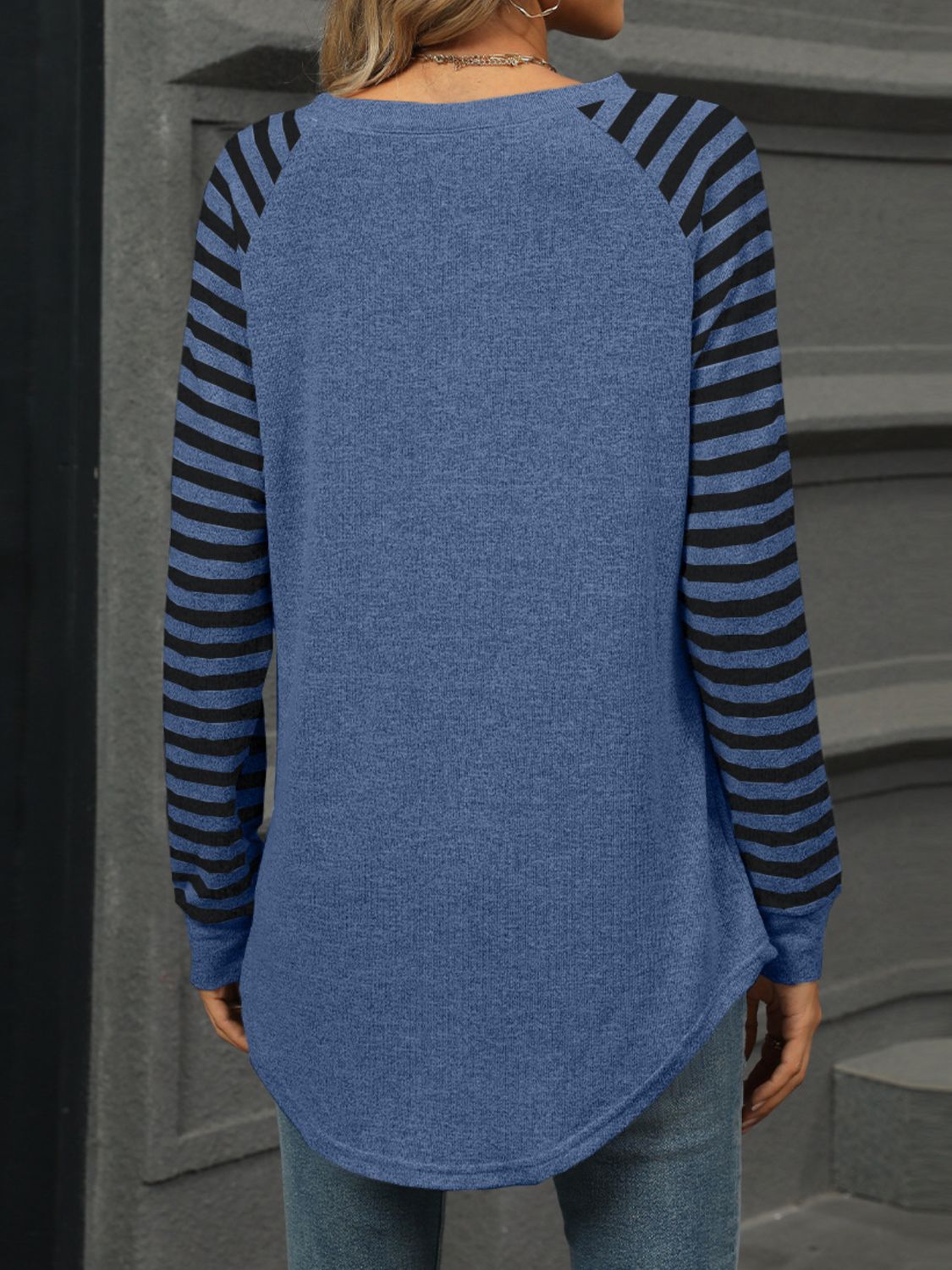 Kristin | Striped long-sleeved crew neck t-shirt
