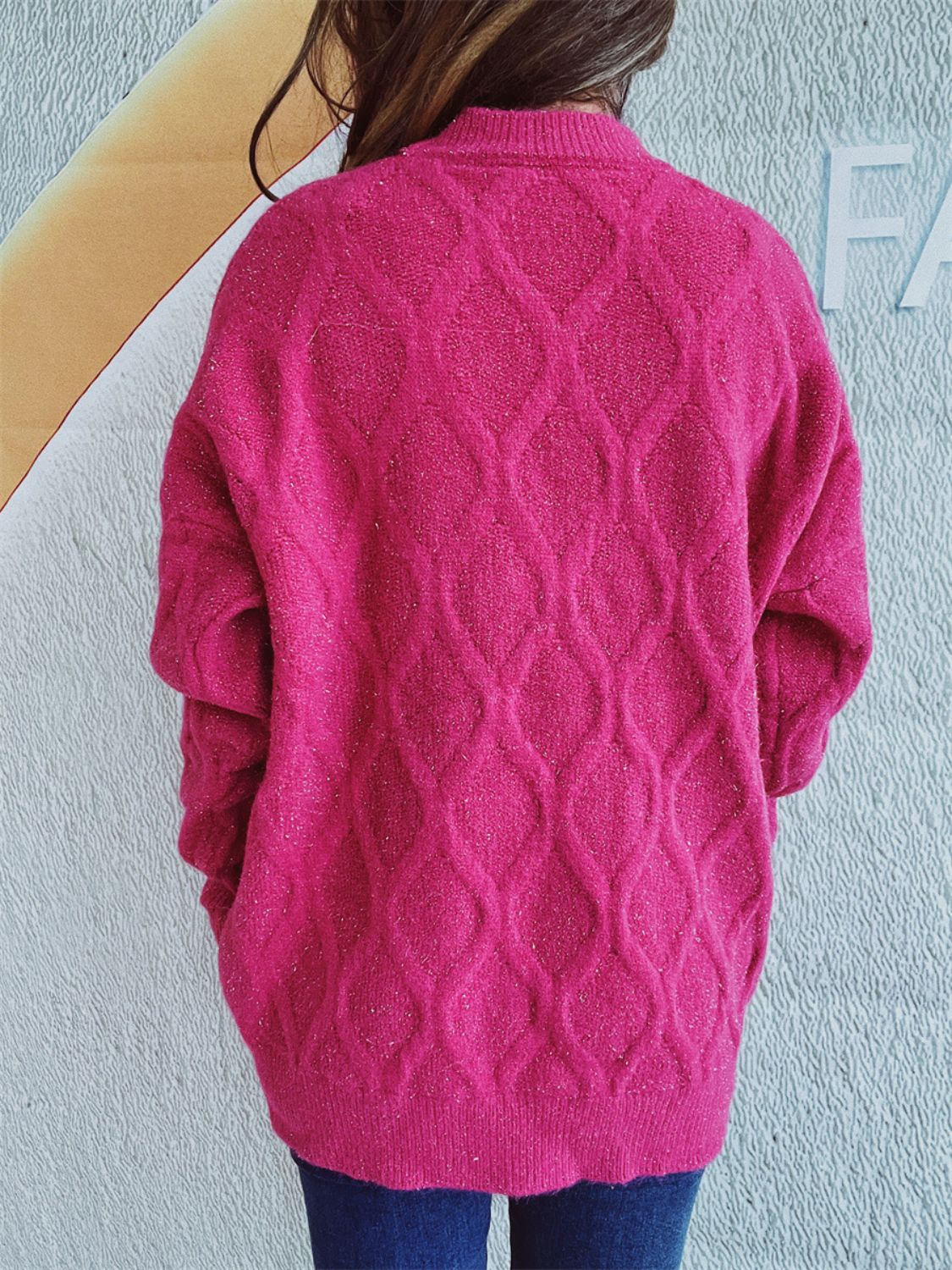 Laura | Diamond sweater with a crew neck and long sleeves