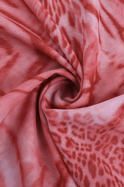 Leopard Print Cowl Neck Bodycon Maxi Dress