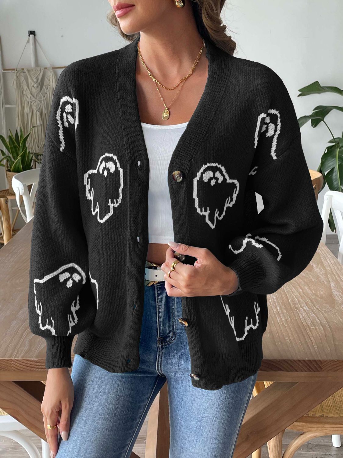 Patricia | Cardigan with a V-neck and dropped shoulders