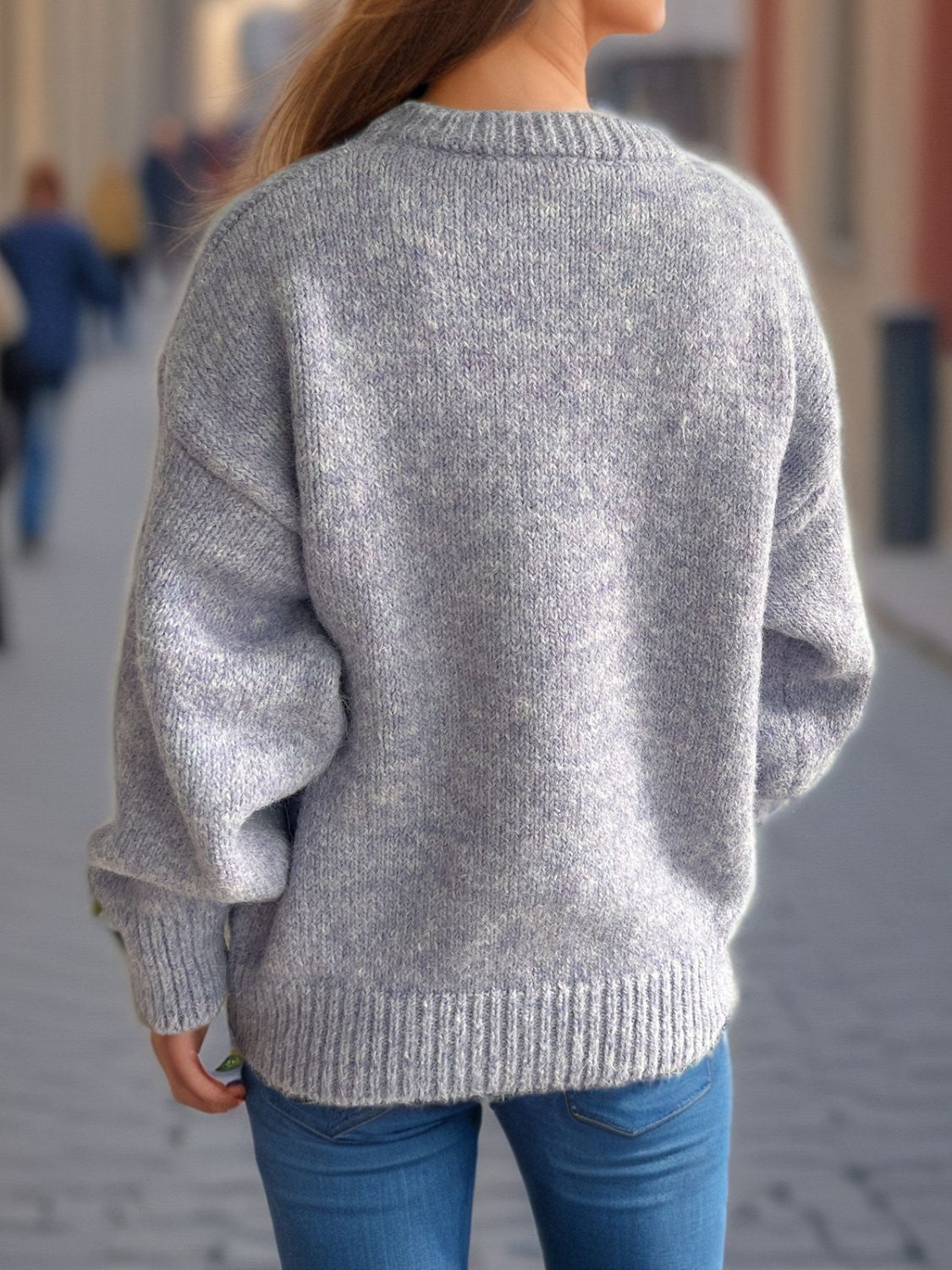 Hortensia | Crew neck sweater with long sleeves