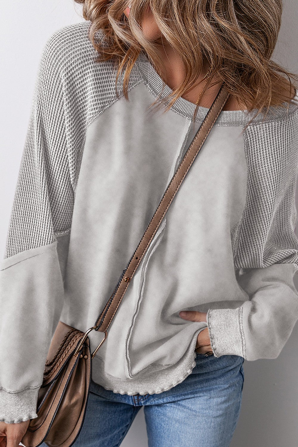 Felisa | Long sleeve sweatshirt with exposed seams