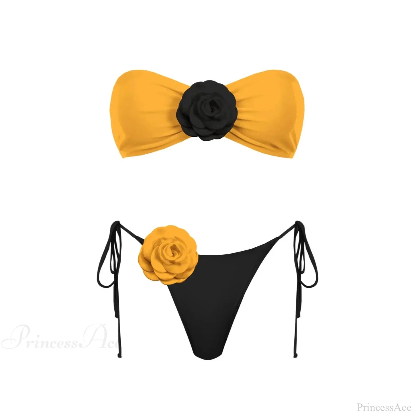 3D Flower Bandage Bikini Set