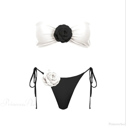 3D Flower Bandage Bikini Set