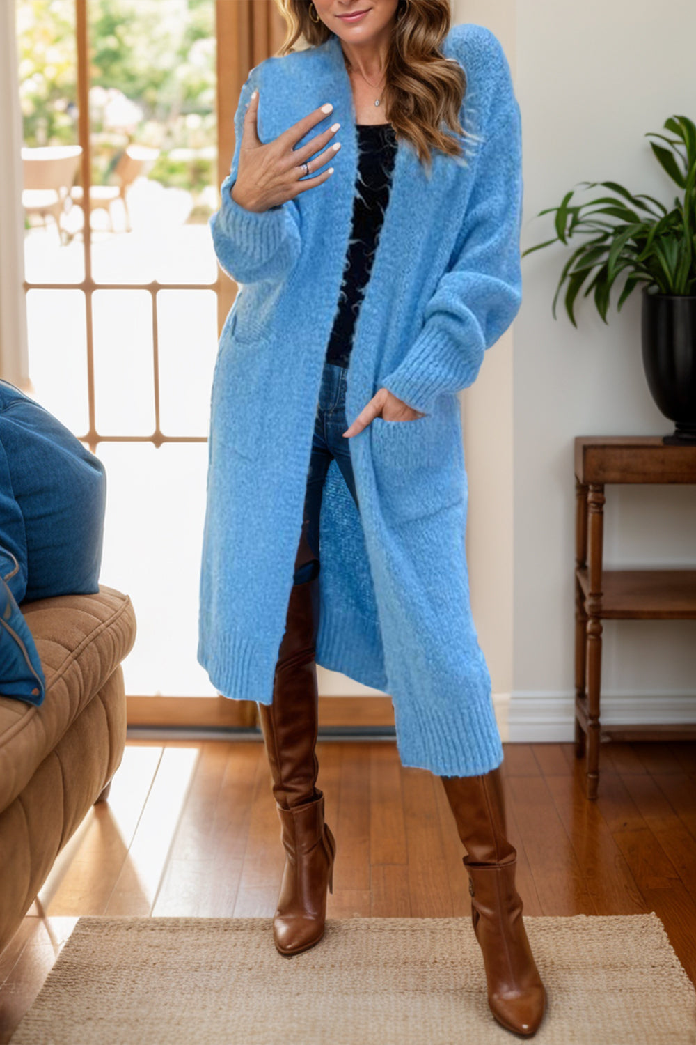 Clara | Long-sleeved peace sign cardigan