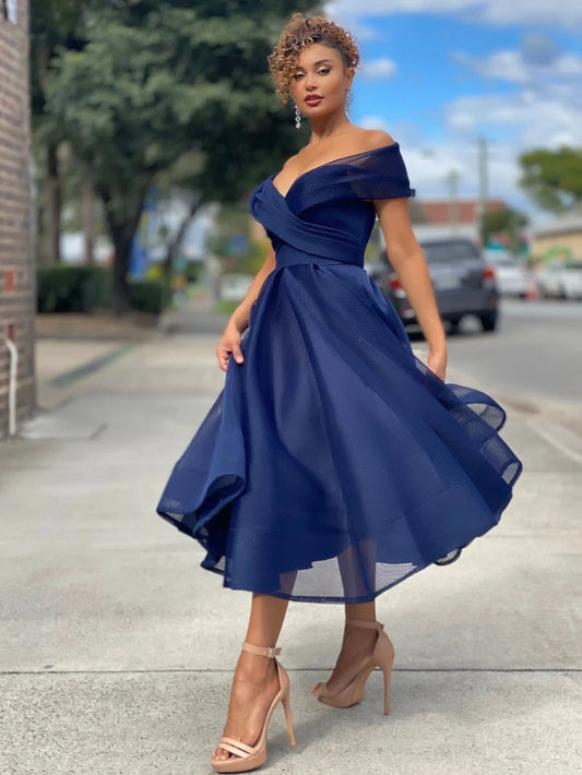 Erika® | Elegant Off-Shoulder Bridesmaid Dress