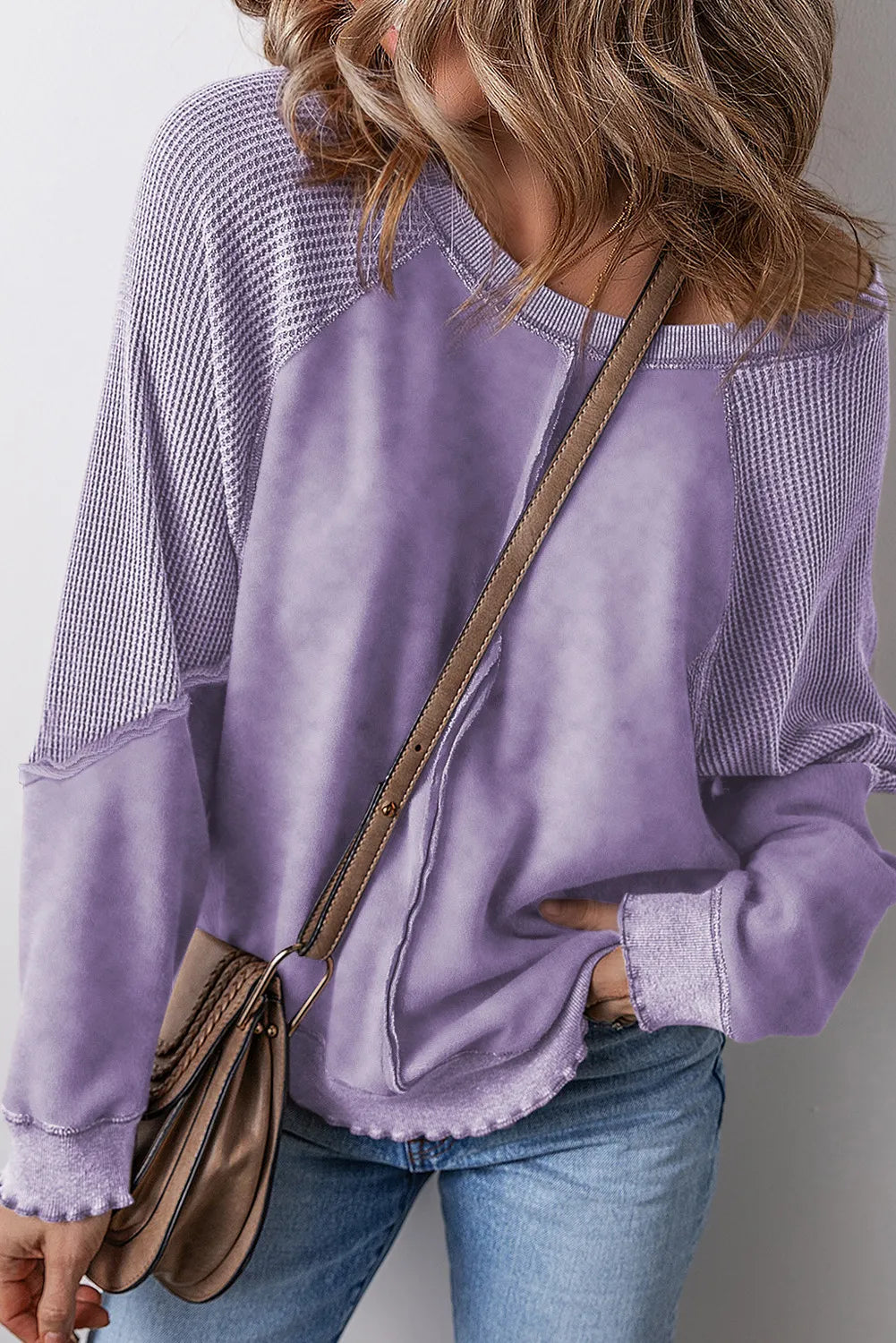 Felisa | Long sleeve sweatshirt with exposed seams