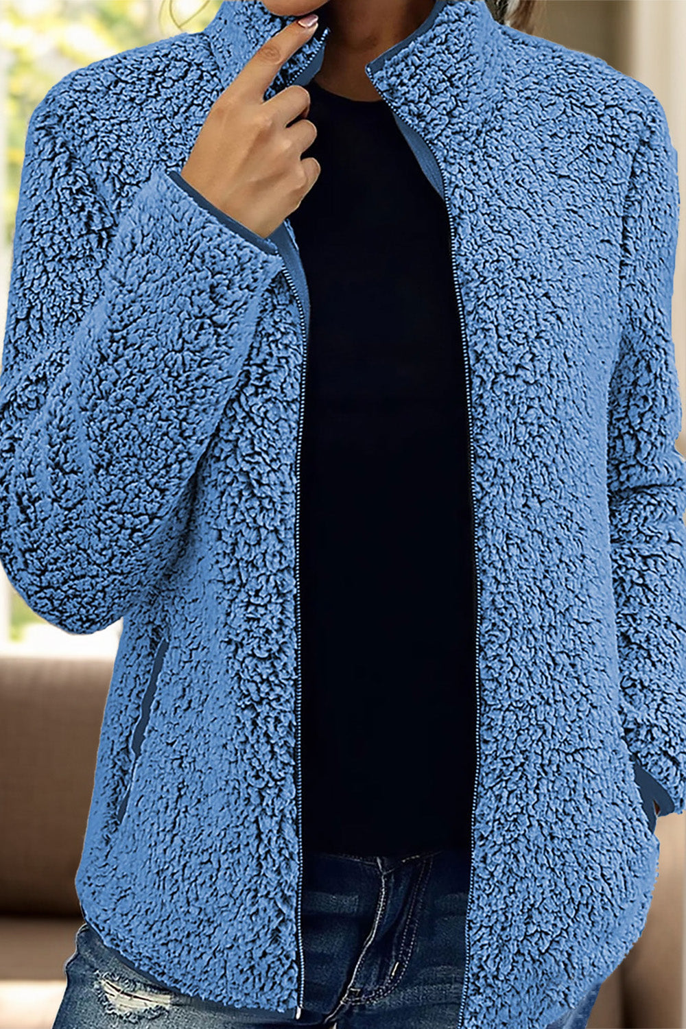 Doris | Turtleneck jacket with zip and pockets