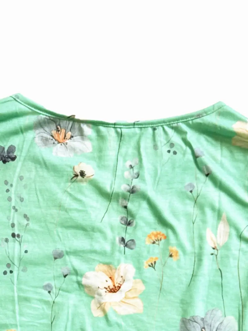 Morgan® | Floral Print Top With Buttons And Flared Sleeves