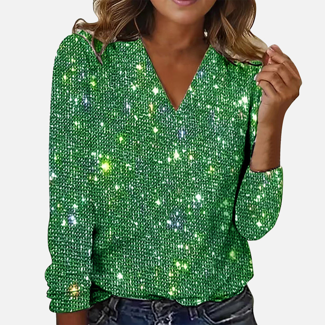Jazmín® | Sparkling Blouse With A V-Neck