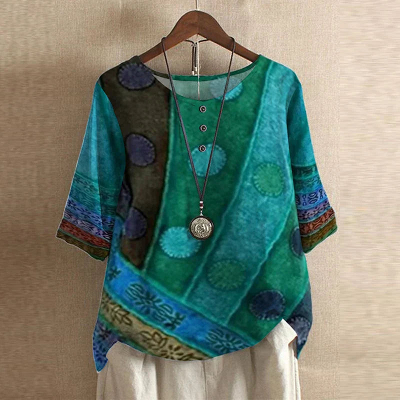 Katherine | Women's Floral 3/4 Sleeve Blouse