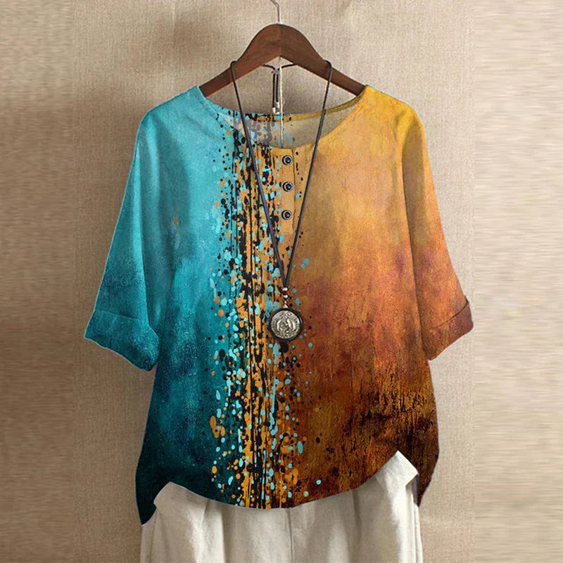 Katherine | Women's Floral 3/4 Sleeve Blouse
