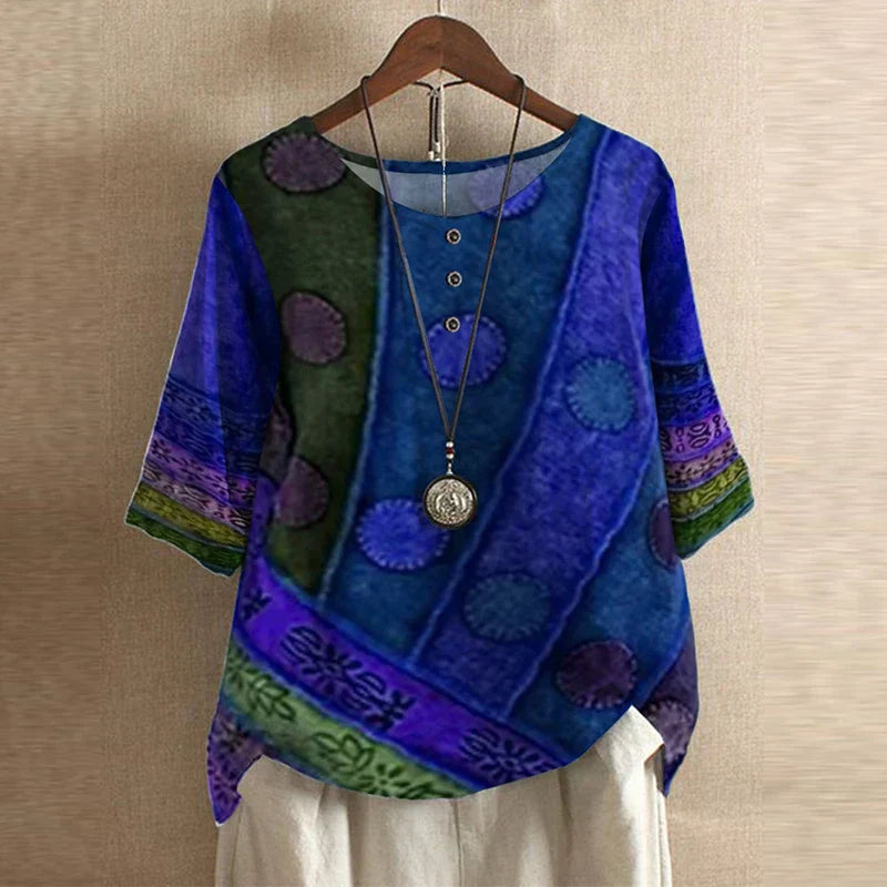 Katherine | Women's Floral 3/4 Sleeve Blouse