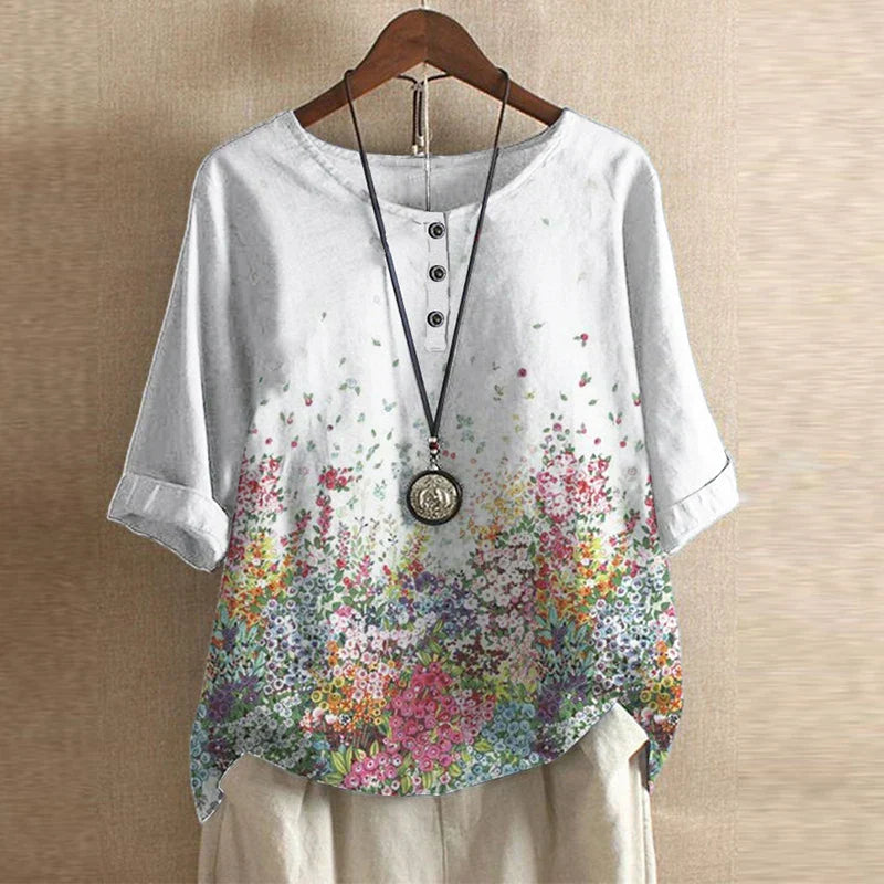 Katherine | Women's Floral 3/4 Sleeve Blouse