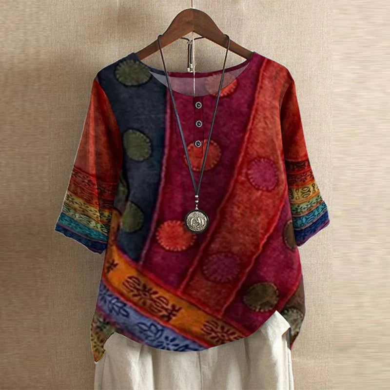 Katherine | Women's Floral 3/4 Sleeve Blouse