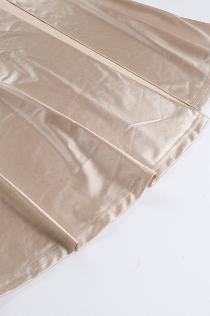 Silk Satin Off Shoulder Slit Formal Dress