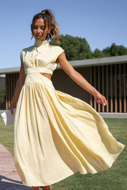 Rafaela® | Holiday Midi Dress With Cut-Out Waist And Pockets