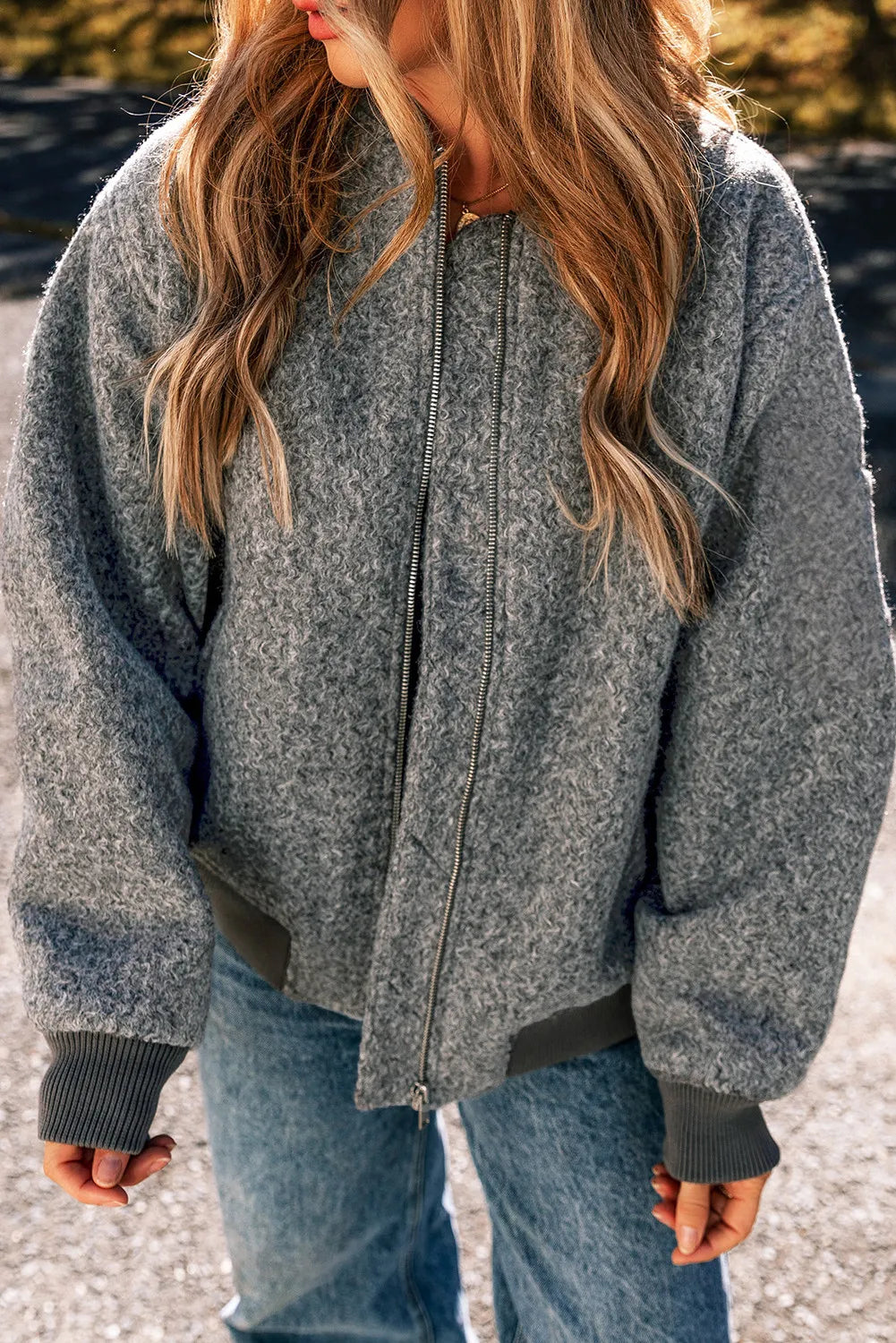 Ursula | Jacket with baseball collar and zip and pockets