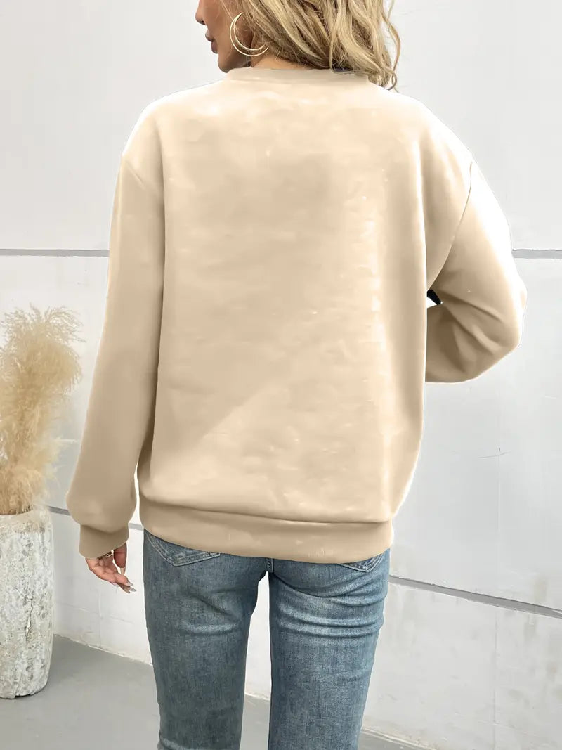 Nicole® | Oversized Cotton Sweater With Bow