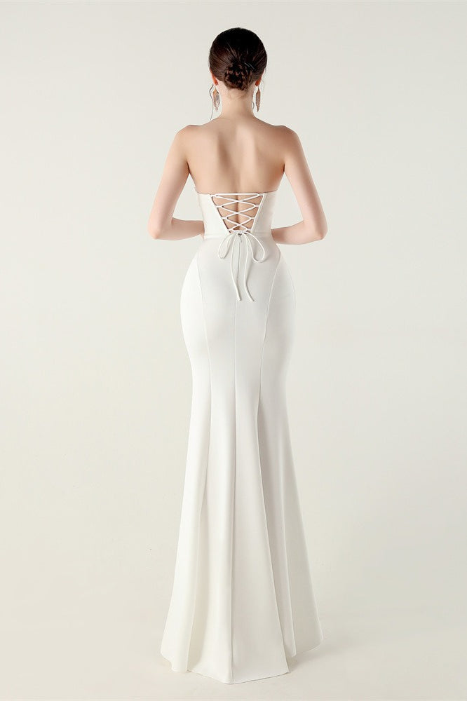 Strapless Sweetheart Pleated Party Dress