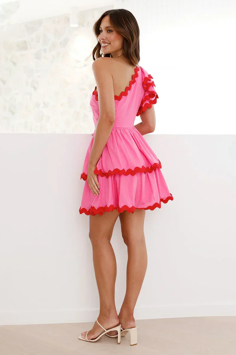 Zaira® | Mini Dress Pink / Red