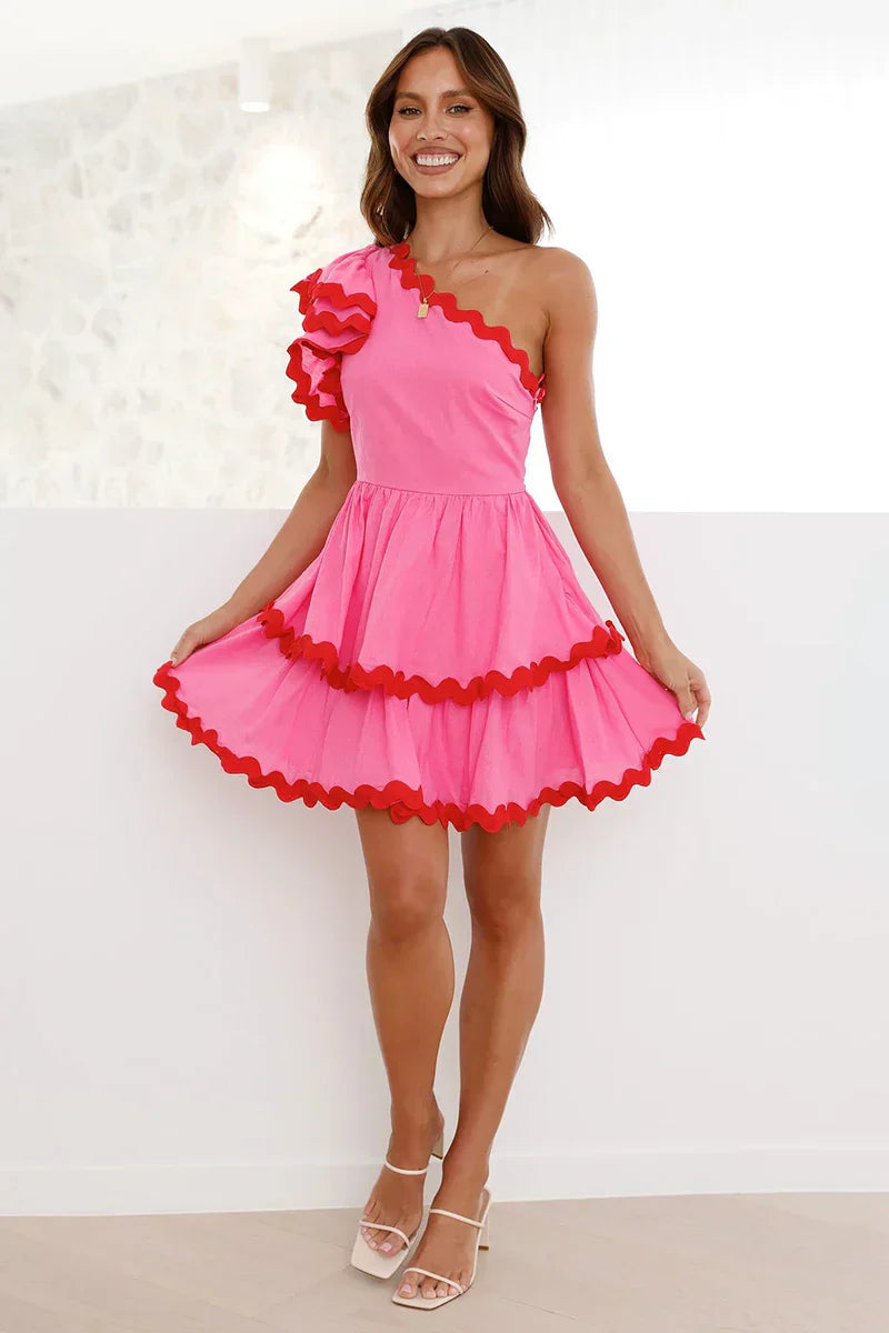 Zaira® | Mini Dress Pink / Red