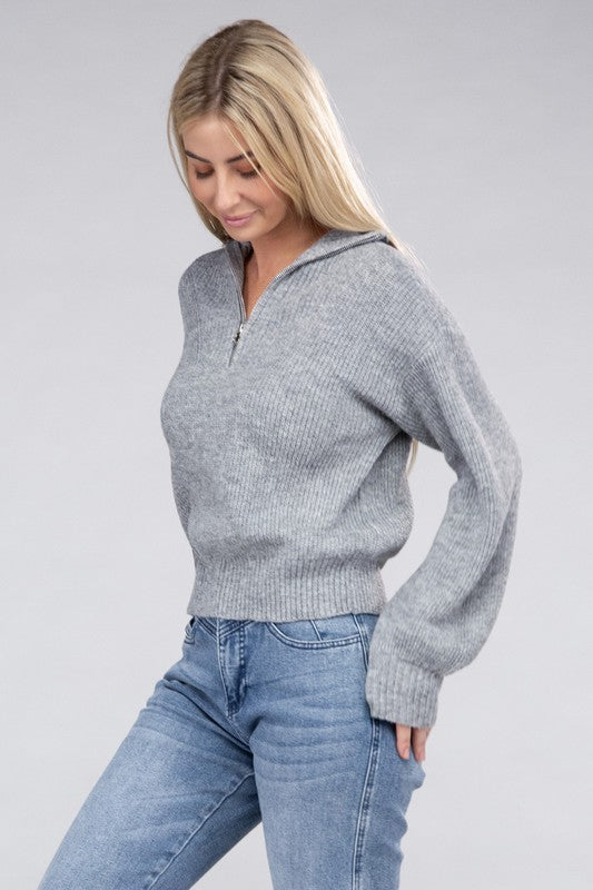 Olga | Easy to wear half zip sweater