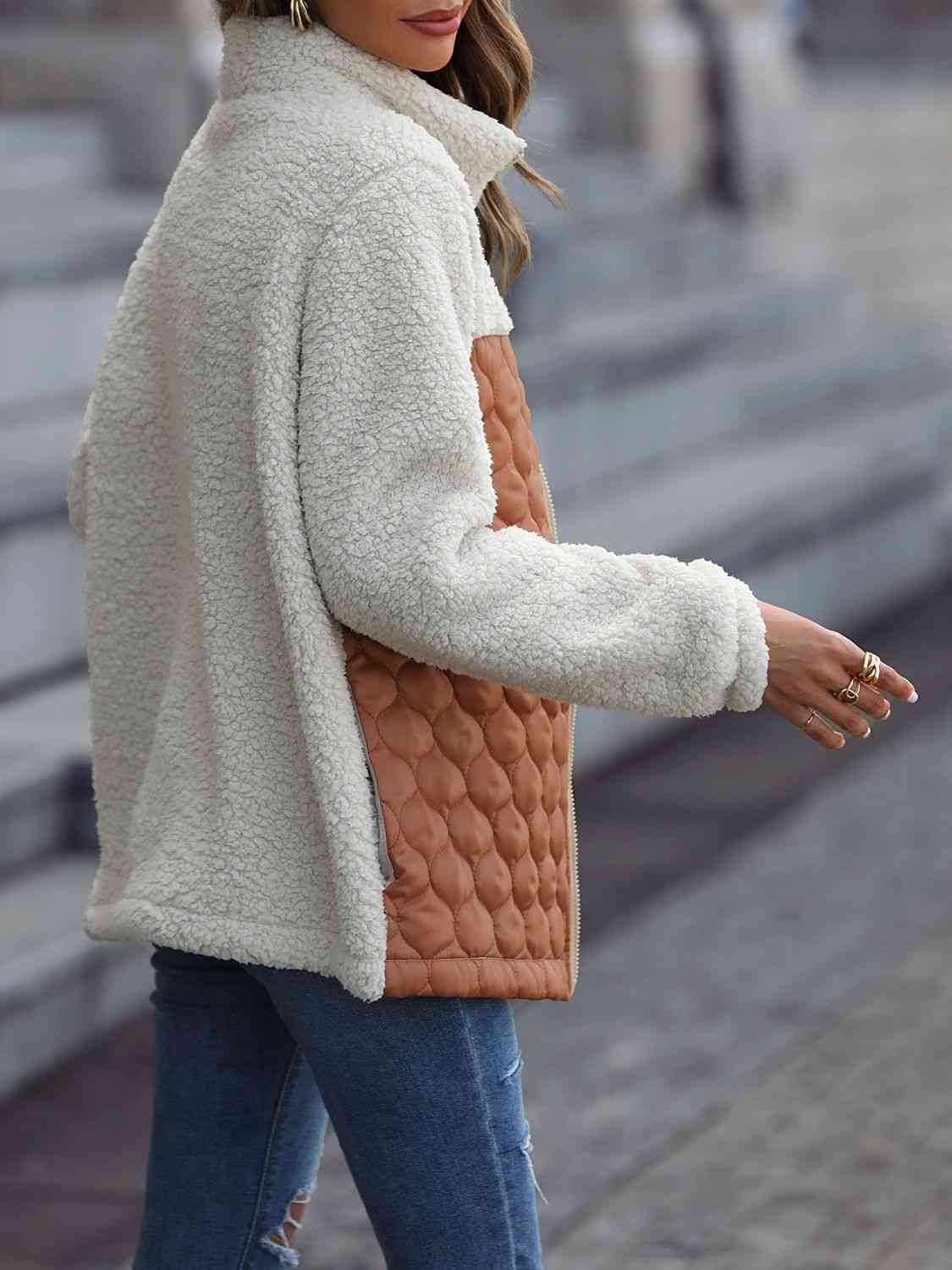 Iliana | Annette leopard print color block zip jacket
