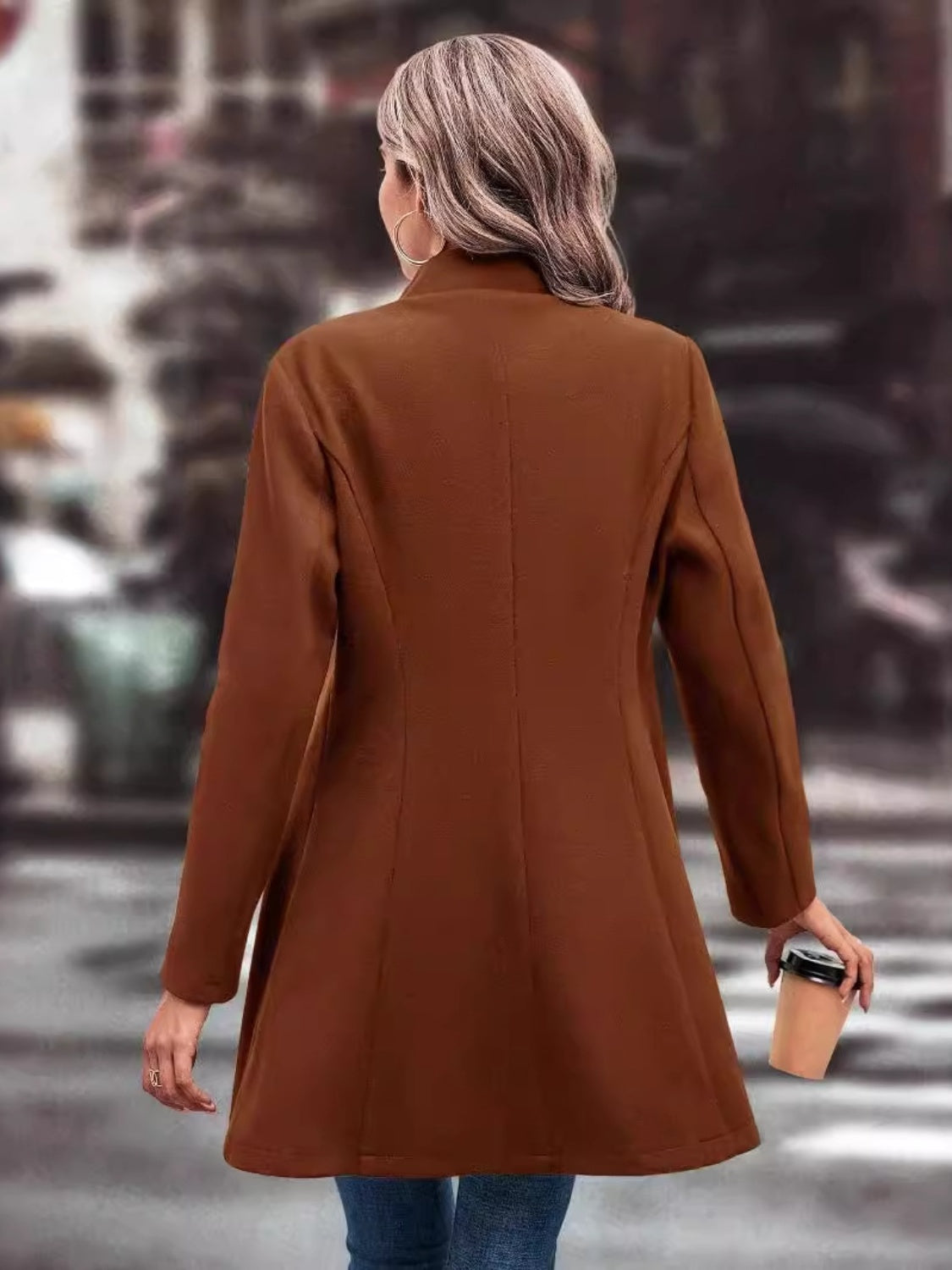 Evelyn | Long-sleeved, long-sleeved collared coat