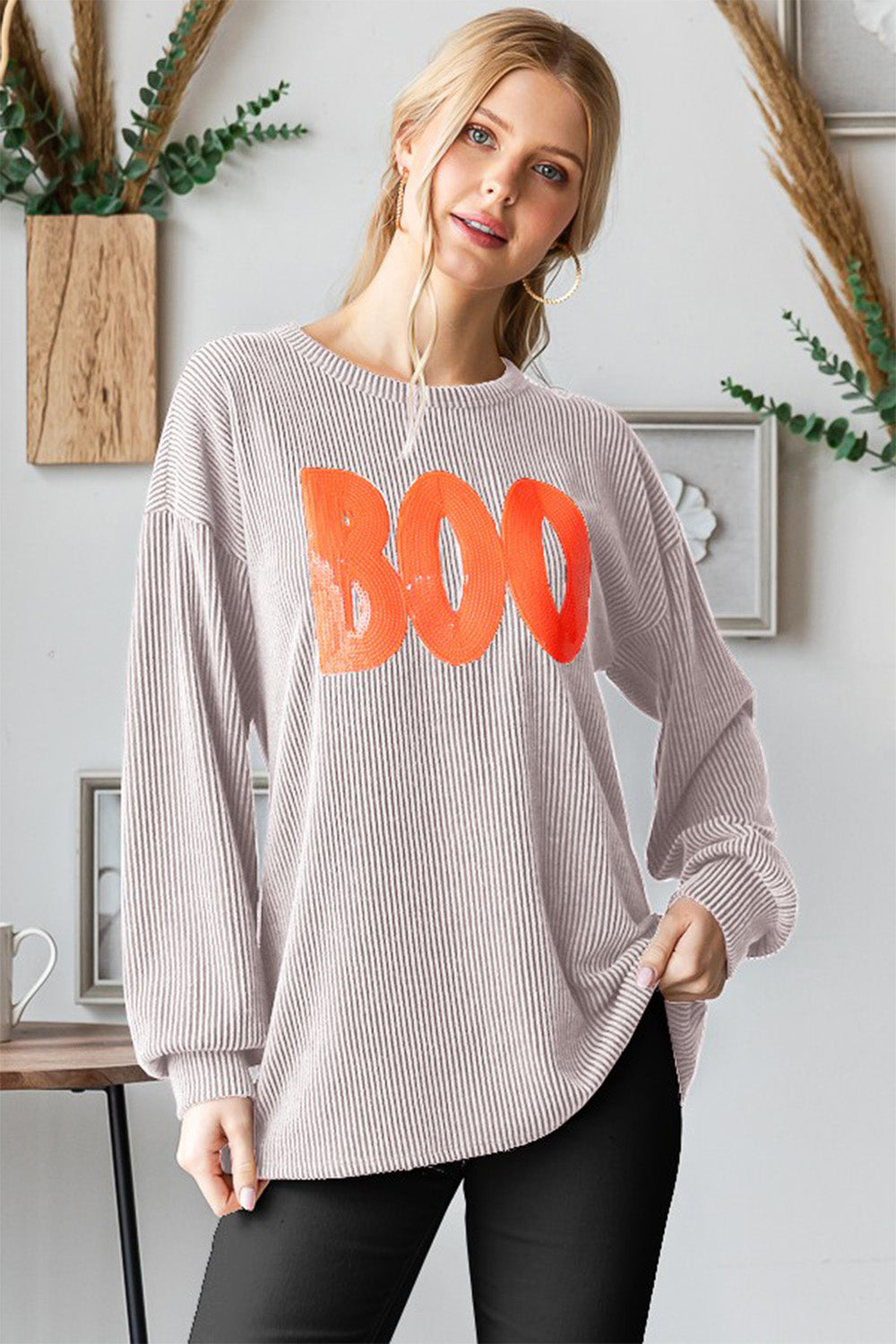Teresa | Heimish crew neck long sleeve ribbed t-shirt