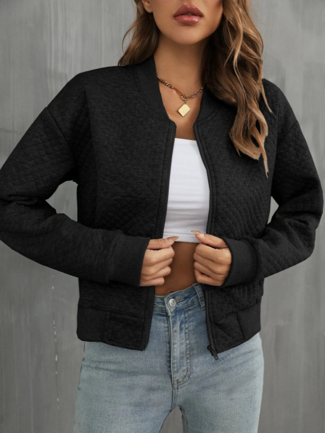 Ines | Long sleeve jacket with zip