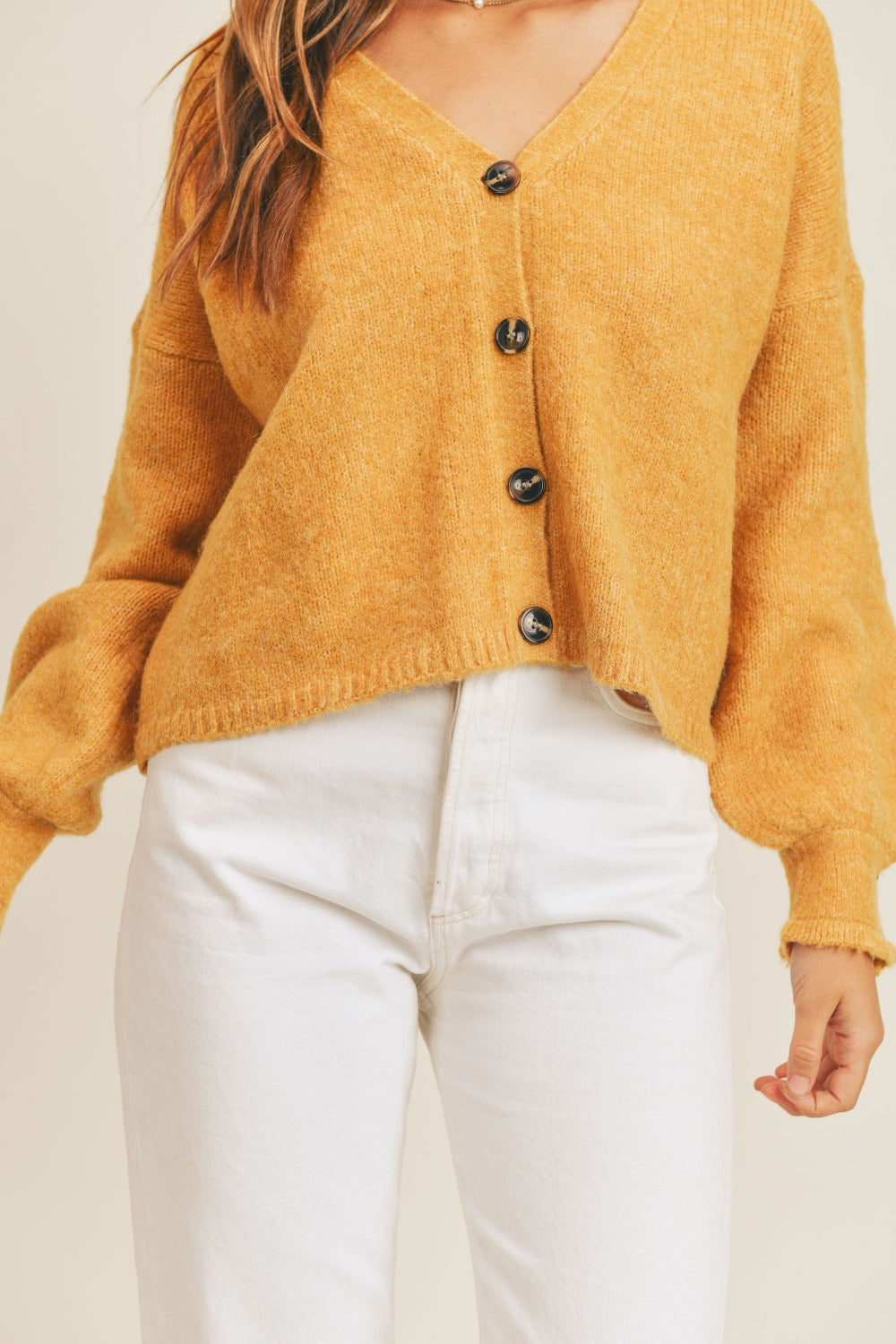 Angela | MABLE long-sleeved cardigan with button placket