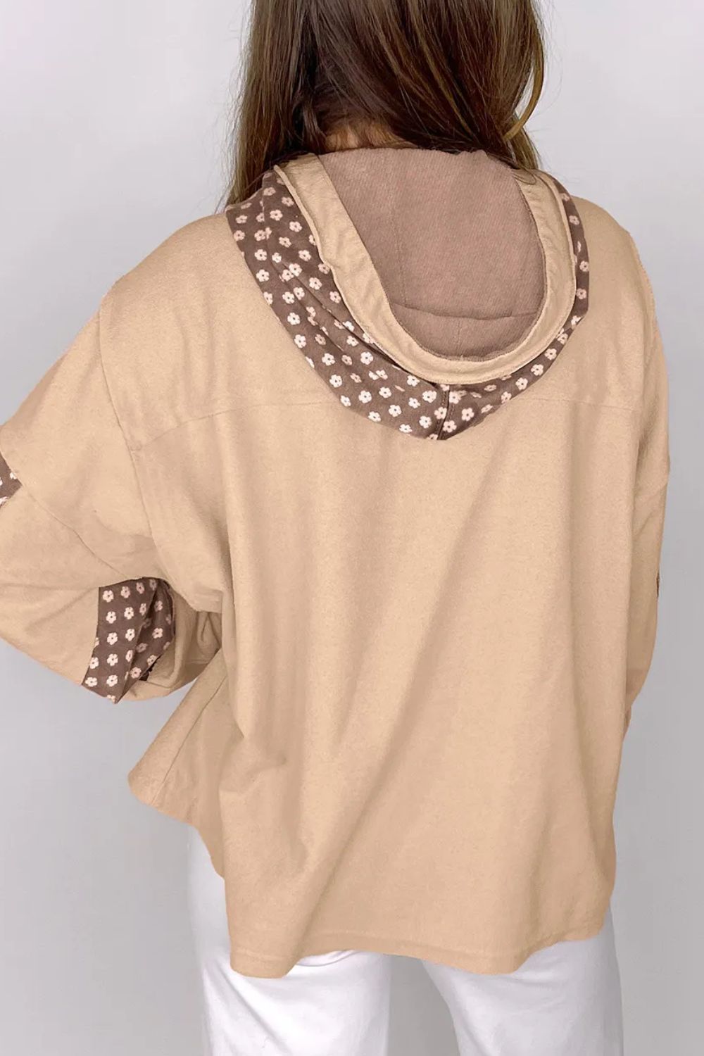 Paola | Long sleeve drawstring hoodie with star motif