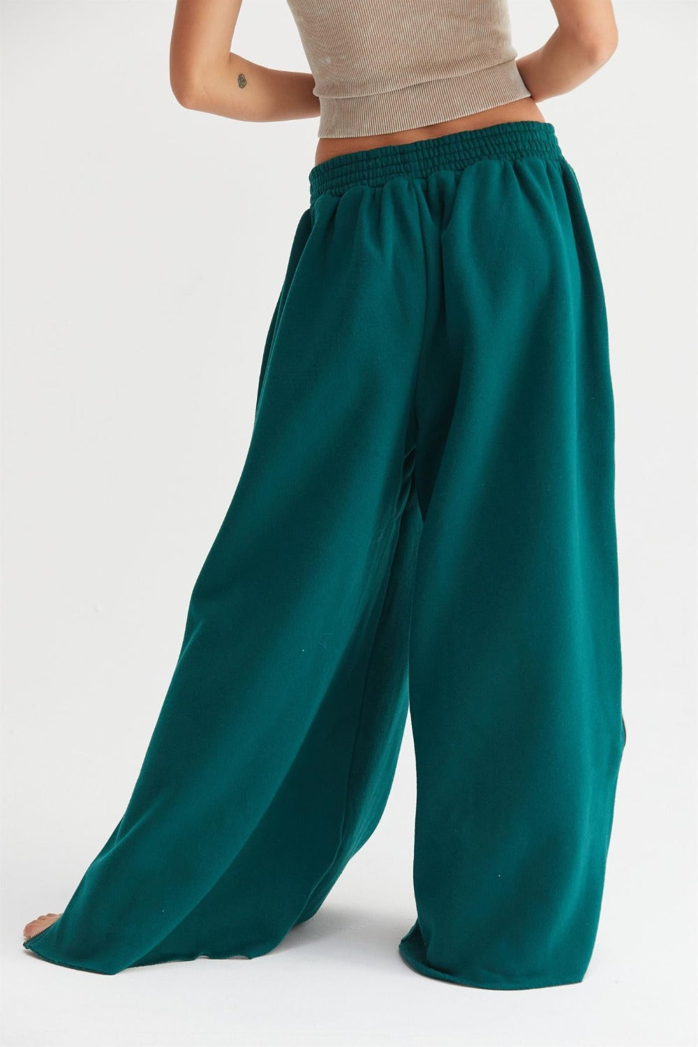 Magda | Wide-leg joggers with side zip fastening