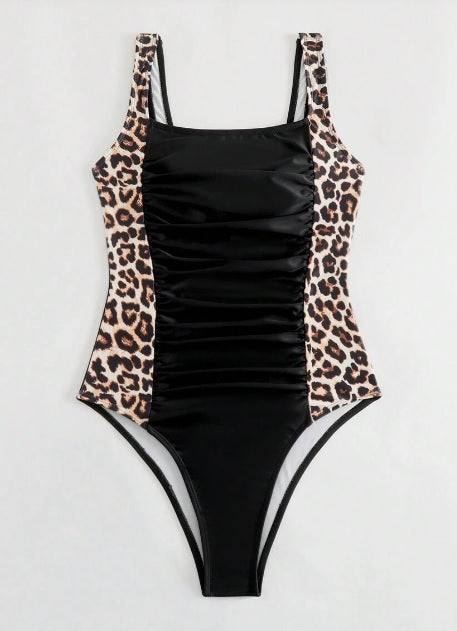 Magdalena® | Swimsuit With Leopard Print Side Details