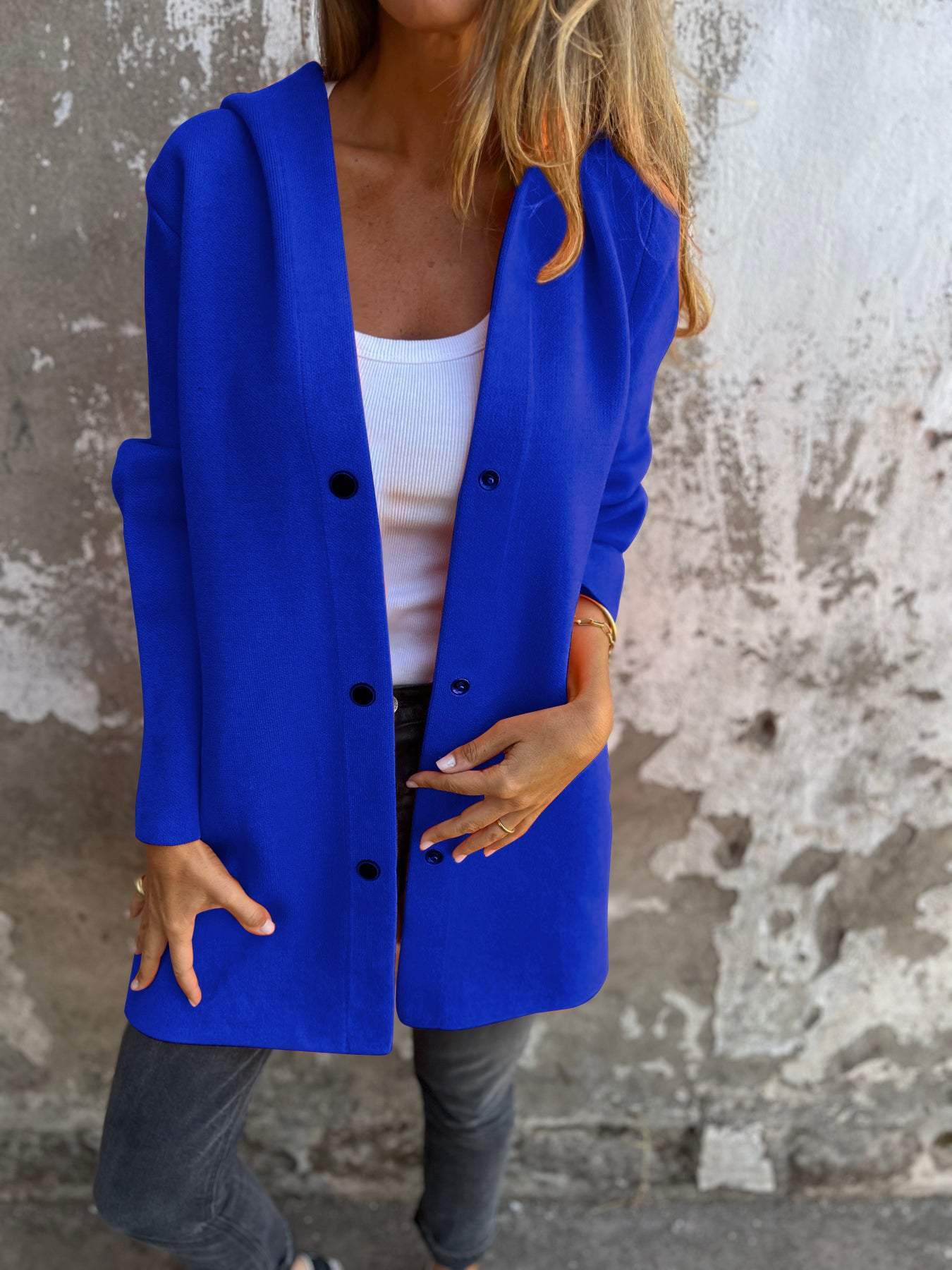 Anabel® | Cardigan with buttons and hood