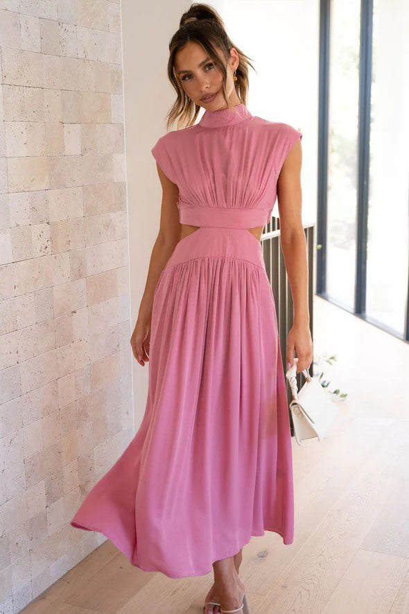 Rafaela® | Holiday Midi Dress With Cut-Out Waist And Pockets