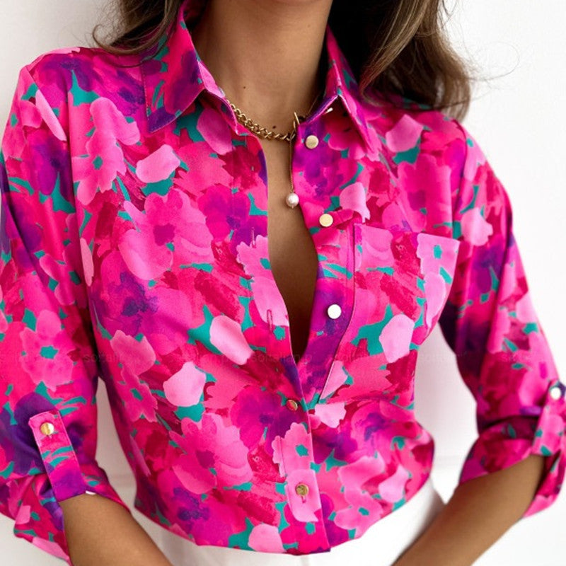 Leila® | Moderne'S Abstract Blouse Shirt