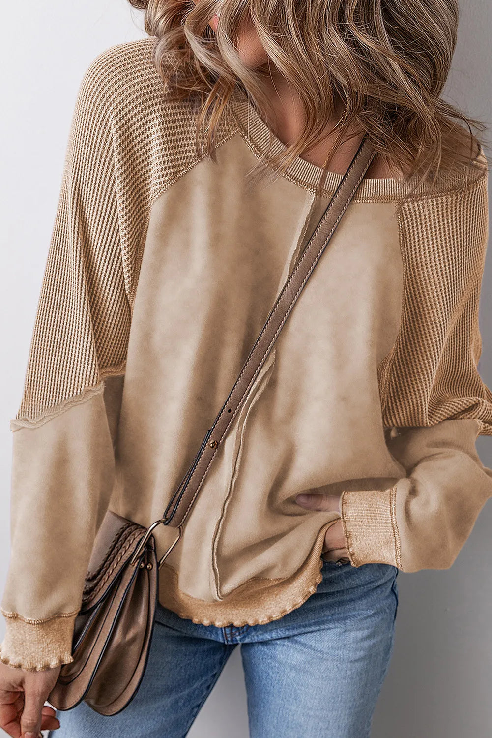 Felisa | Long sleeve sweatshirt with exposed seams