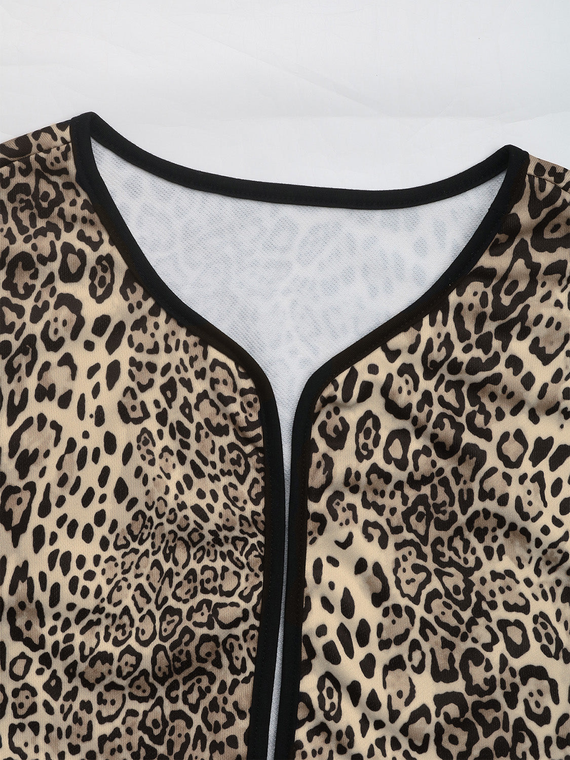 Fiona | Perfee leopard long sleeve open front jacket