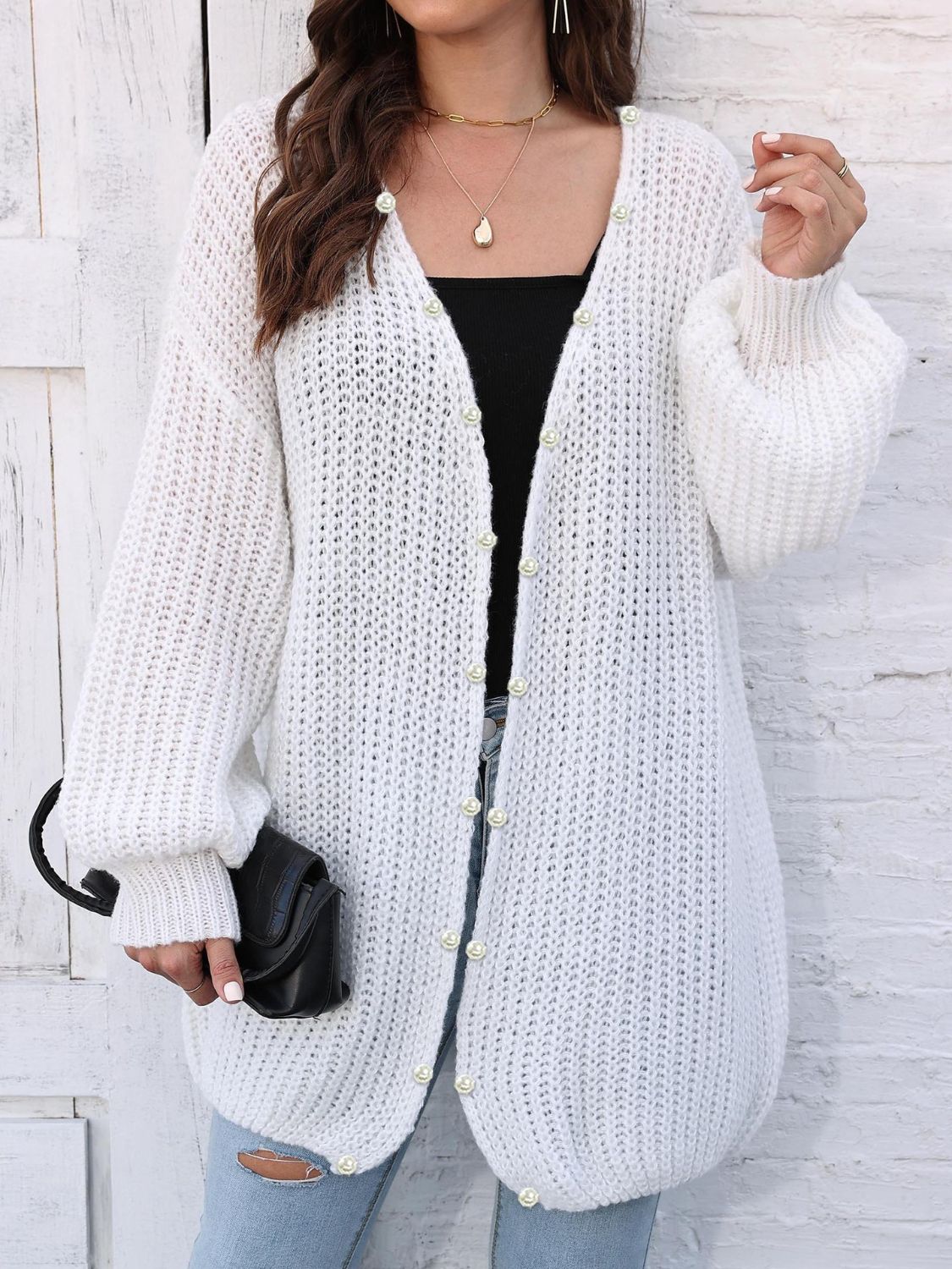 Elsa | Long sleeve open front cardigan