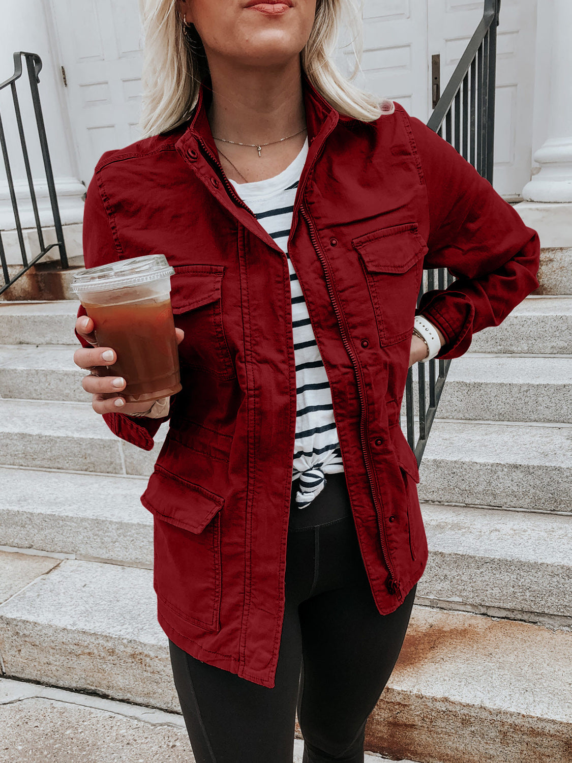 Carolina | Long sleeve zip jacket with pockets