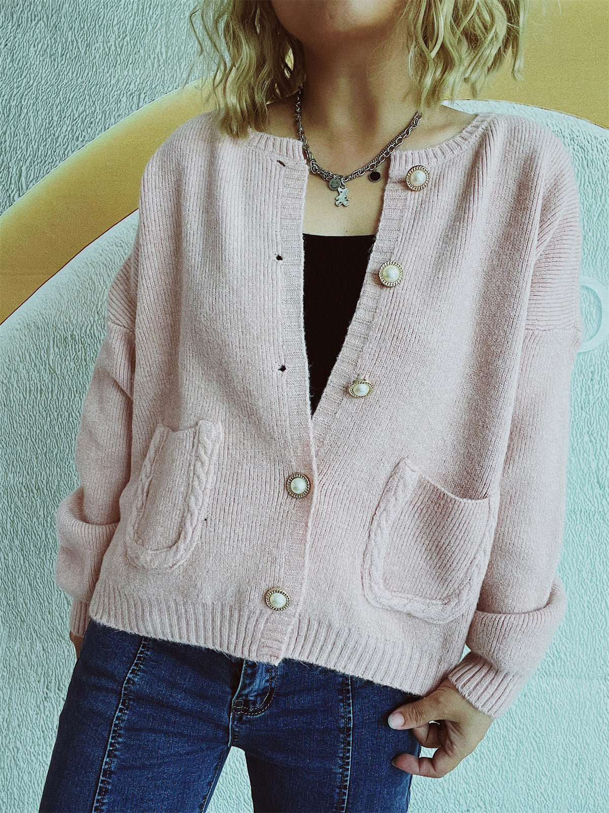 Helene | Long sleeve cardigan with buttons