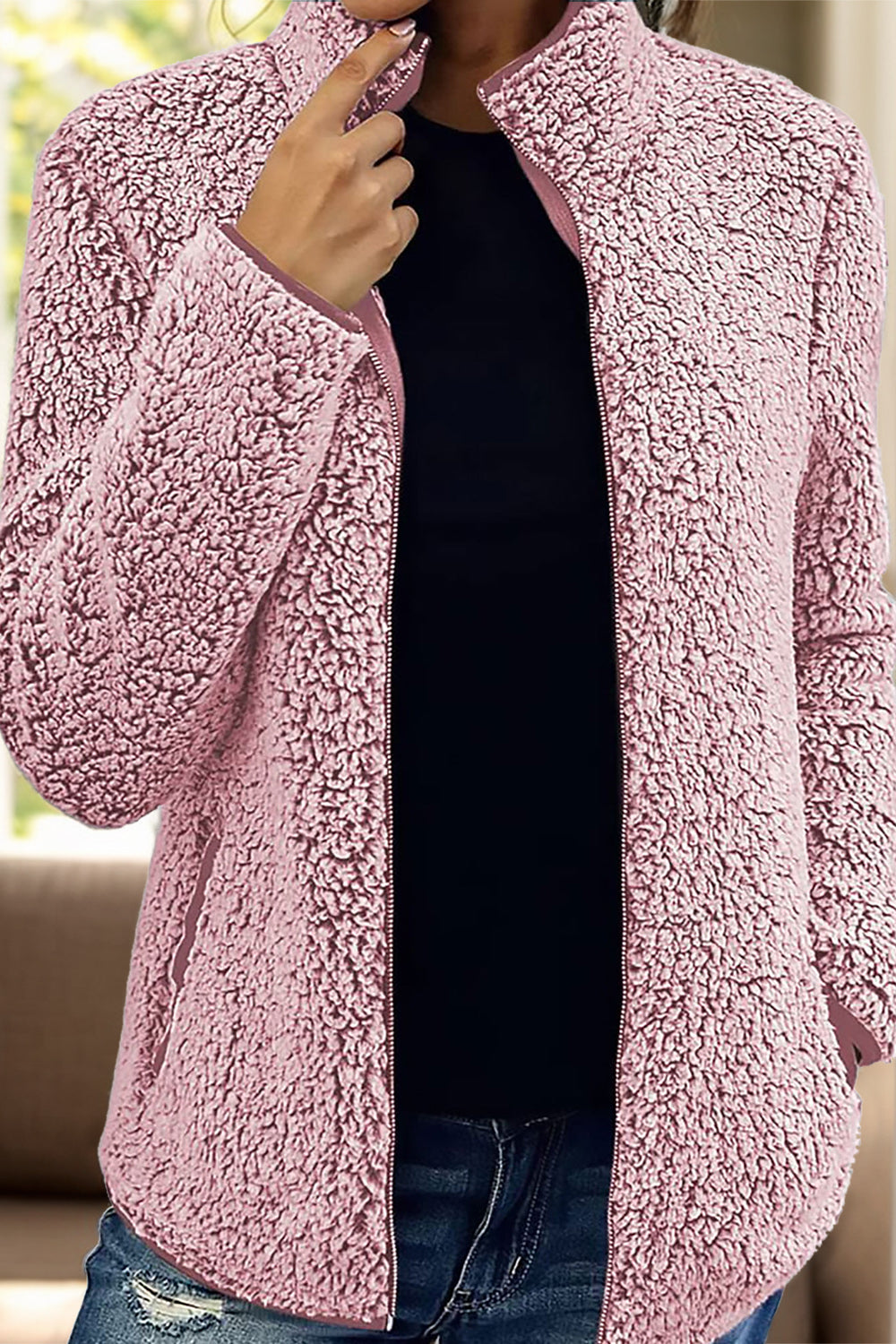 Doris | Turtleneck jacket with zip and pockets