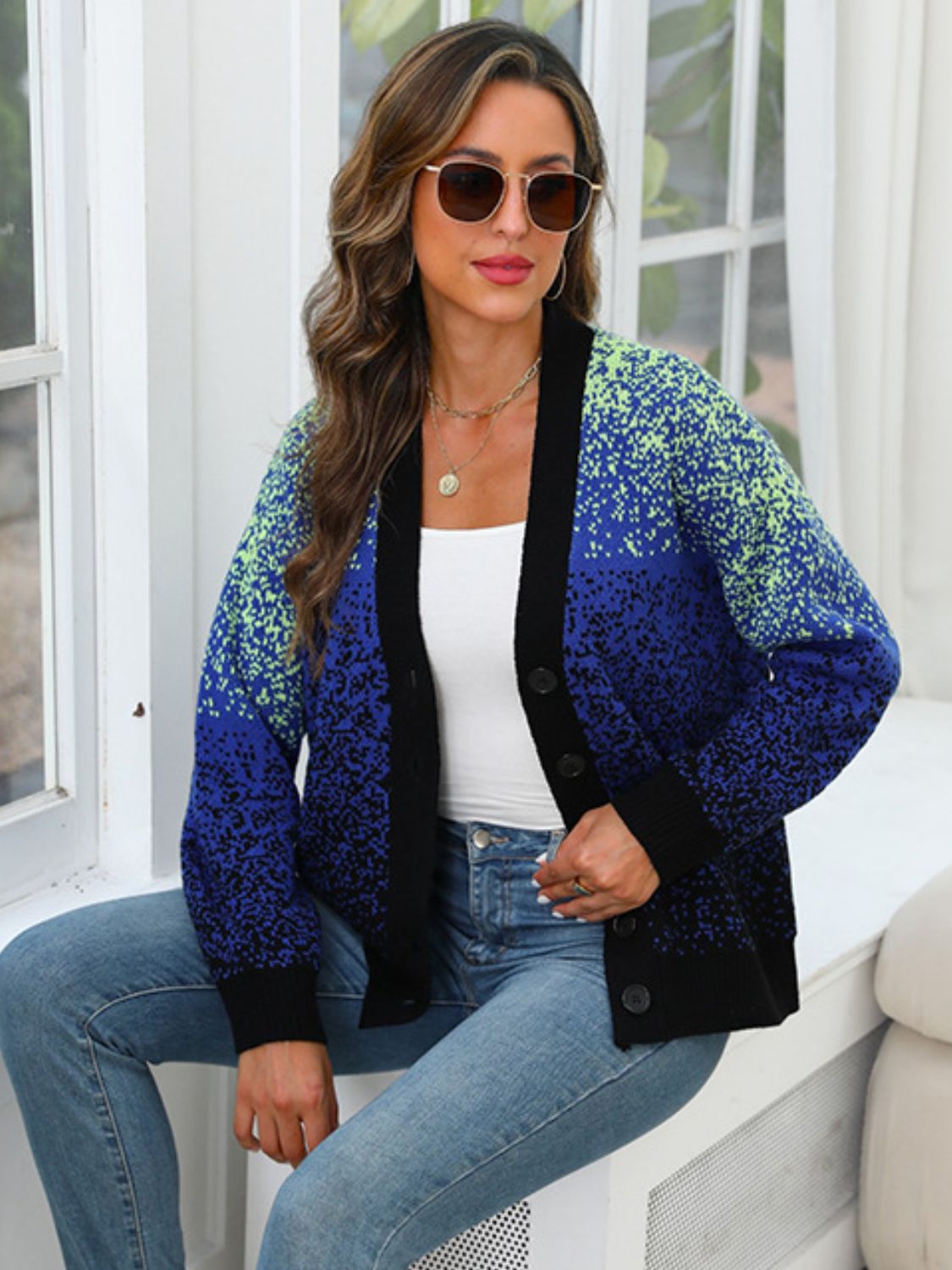Gina | Long sleeve cardigan with buttons