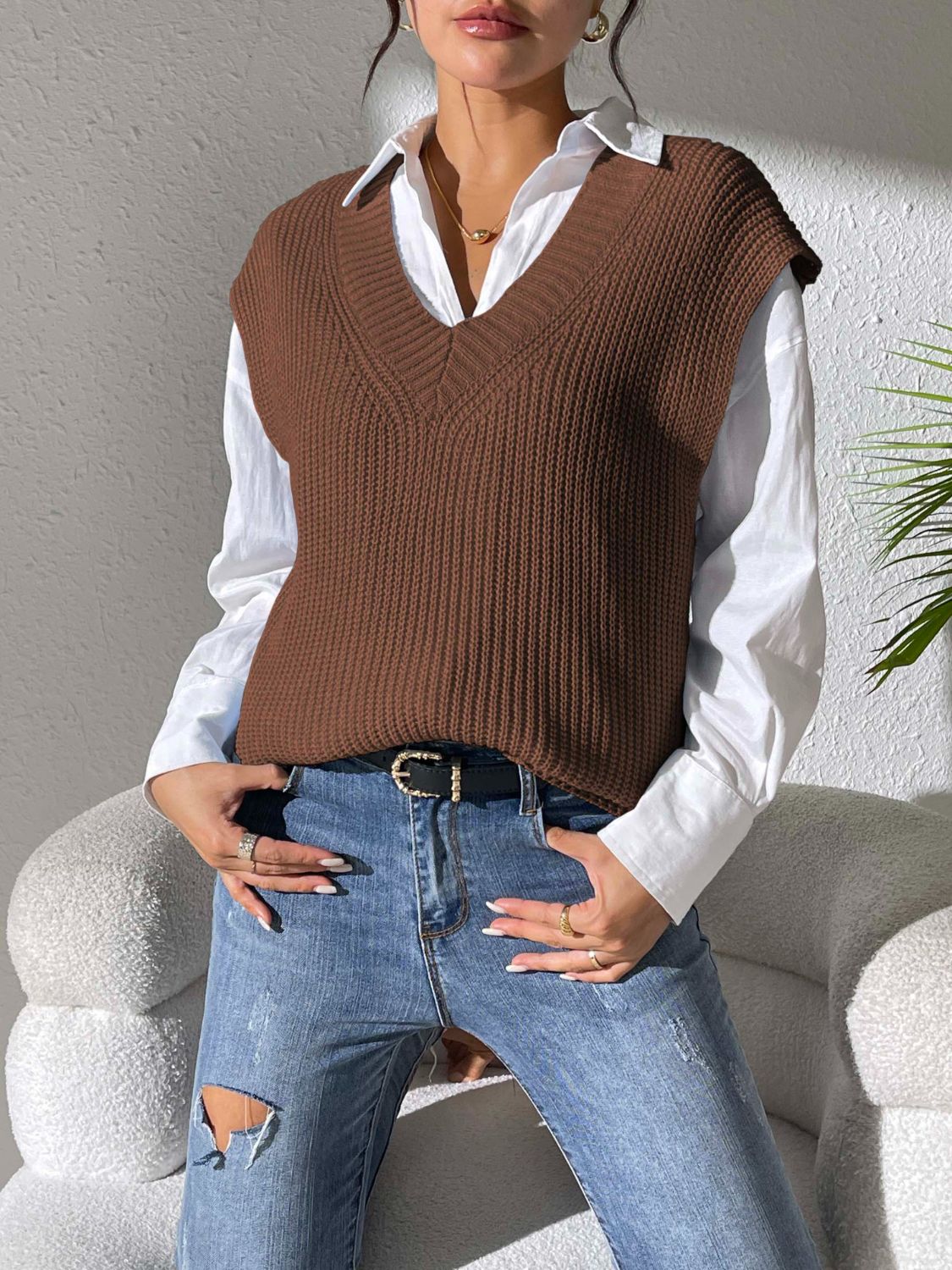 Ida | V-neck sweater vest
