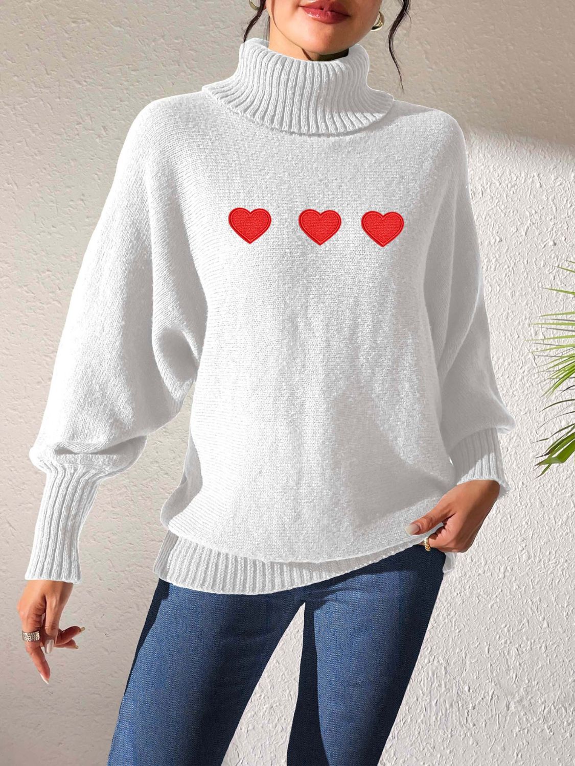 Monica | Heart turtleneck with long sleeves